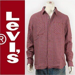 Levi's | Unisex Gingham  Button Down Shacket Size Medium